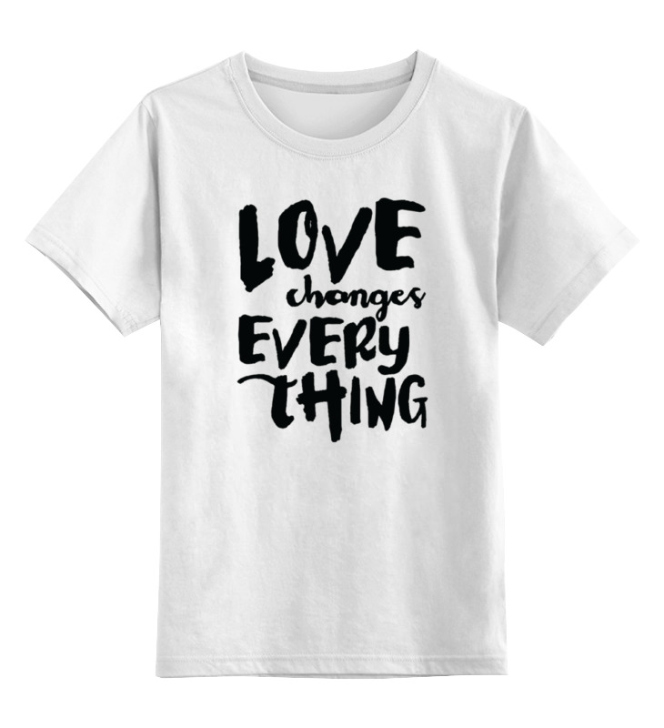 Printio Детская футболка классическая унисекс Любовь всё меняет любовь всё меняет 1134765 2xs белый
