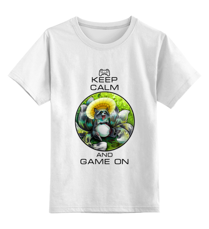 Printio Детская футболка классическая унисекс Raccoon gamer