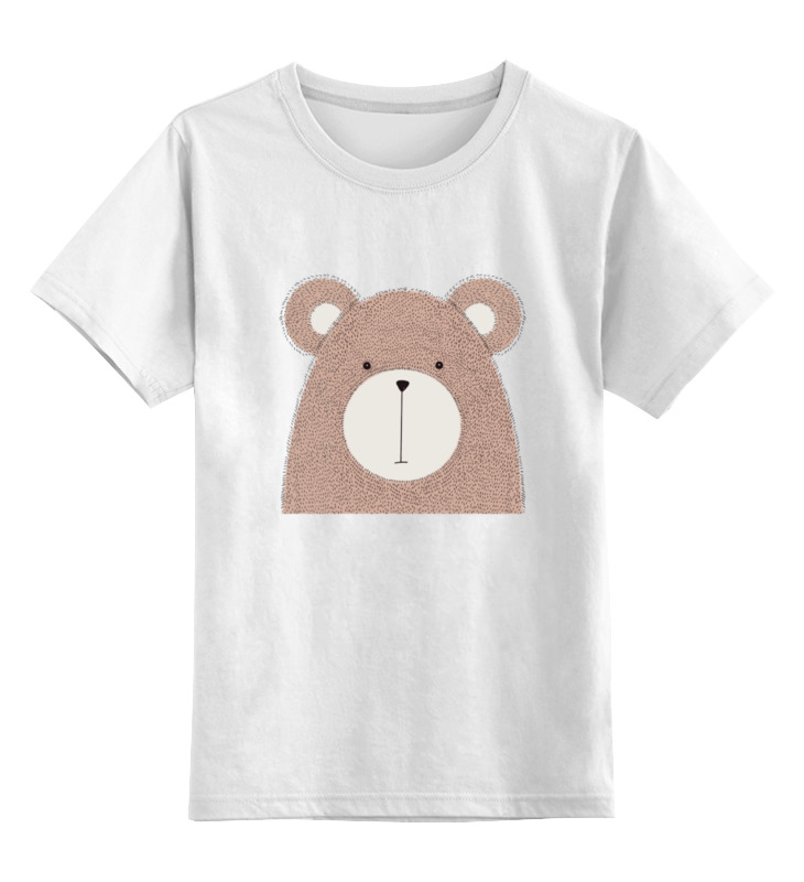 Printio Детская футболка классическая унисекс Медвежонок белый плюшевый мишка 50см