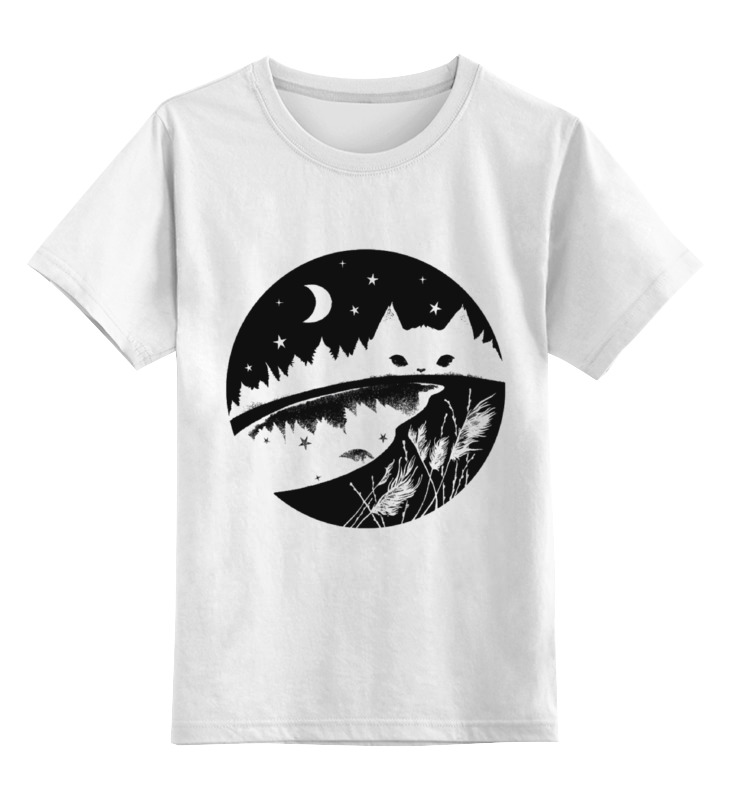 Printio Детская футболка классическая унисекс Кот в лесу
