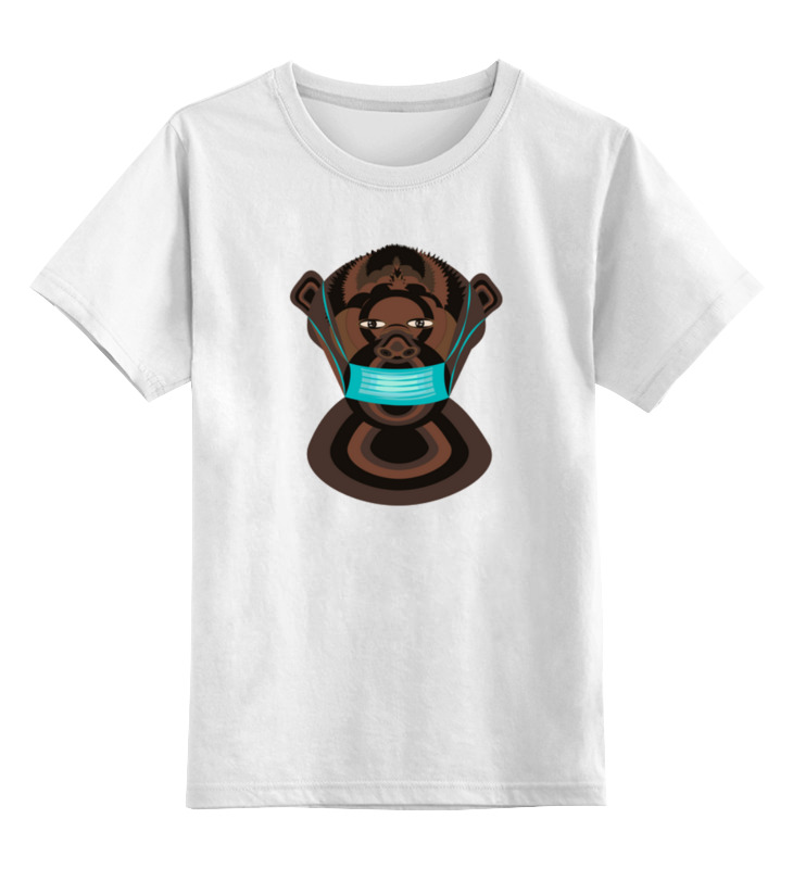 Printio Детская футболка классическая унисекс шимпанзе в маске printio шапка классическая унисекс шимпанзе в маске