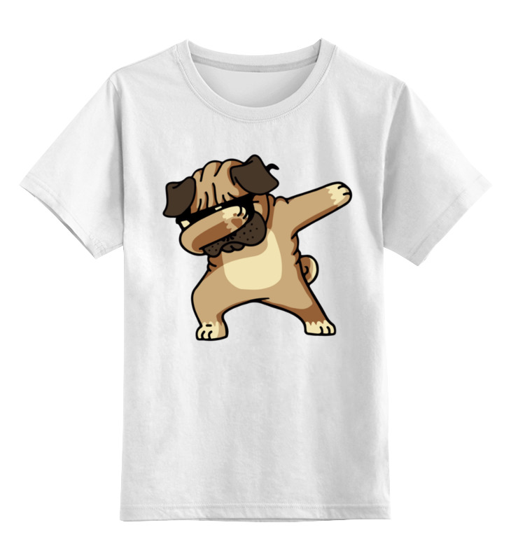 Printio Детская футболка классическая унисекс Бульдог танцует дэб printio свитшот унисекс хлопковый бульдог танцует дэб