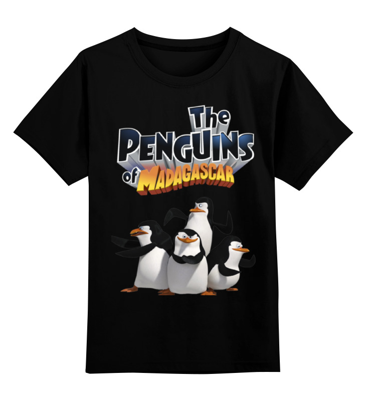 printio детская футболка классическая унисекс пингвины из мадагаскара Printio Детская футболка классическая унисекс Пингвины мадагаскара