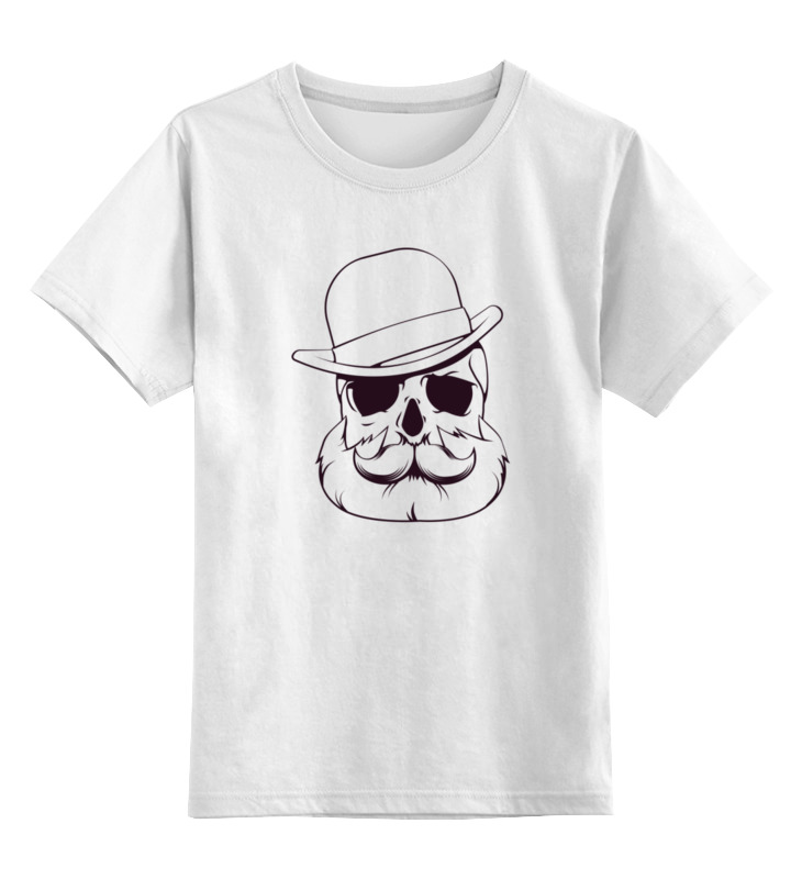 printio детская футболка классическая унисекс череп в шляпе Printio Детская футболка классическая унисекс Череп в шляпе