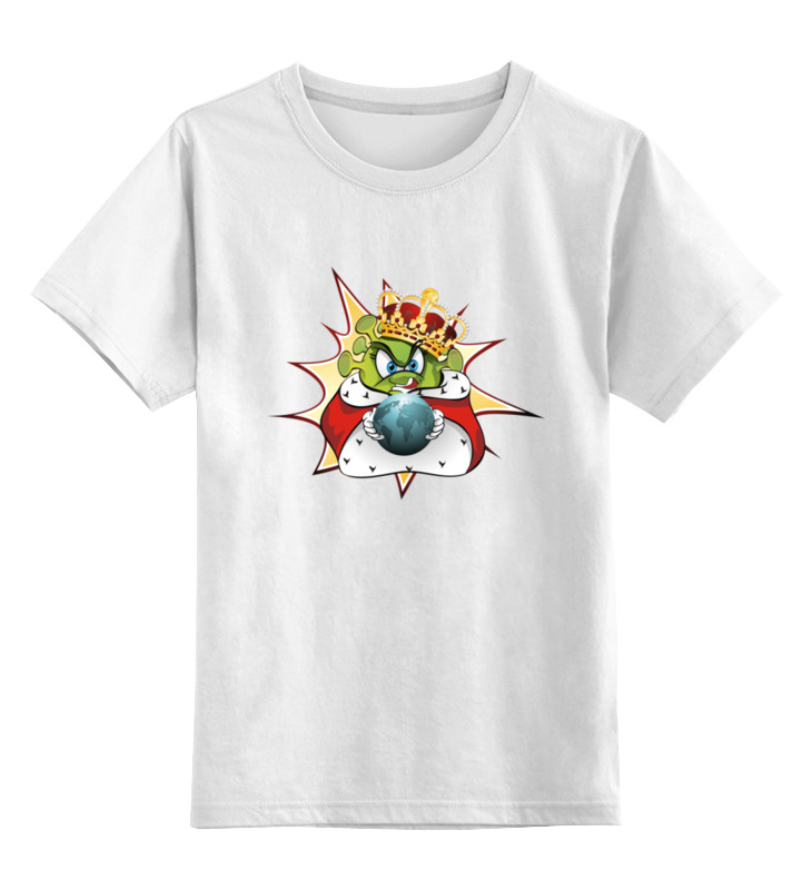 Printio Детская футболка классическая унисекс Ковид - царь мира. printio детская футболка классическая унисекс ковид царь мира