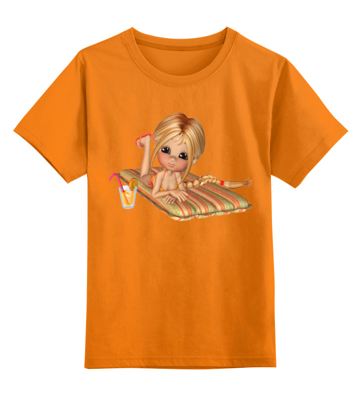 Printio Детская футболка классическая унисекс Красотка на пляже
