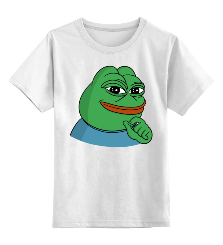 Printio Детская футболка классическая унисекс Пепе улыбается printio футболка классическая большого размера лягушонок пепе