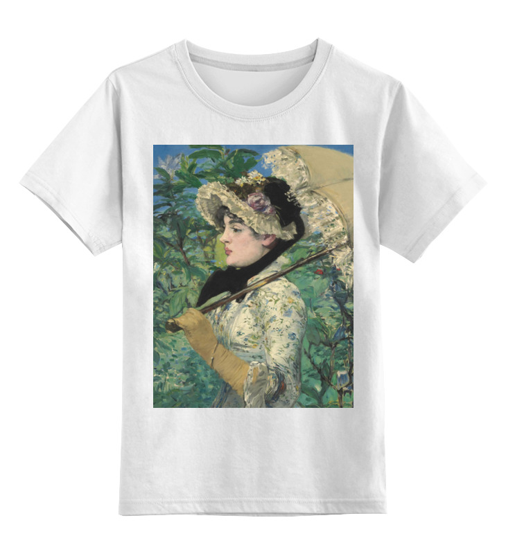 Printio Детская футболка классическая унисекс Жанна (весна) (картина эдуарда мане) printio фартук с полной запечаткой жанна весна картина эдуарда мане
