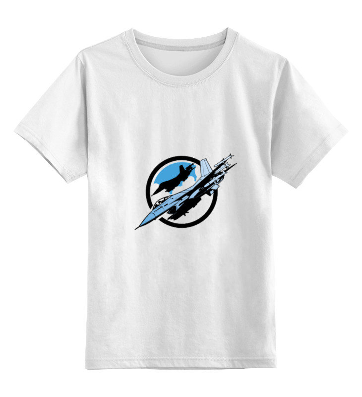Printio Детская футболка классическая унисекс Истребитель детская футболка самолёт цветные полосы 128 синий