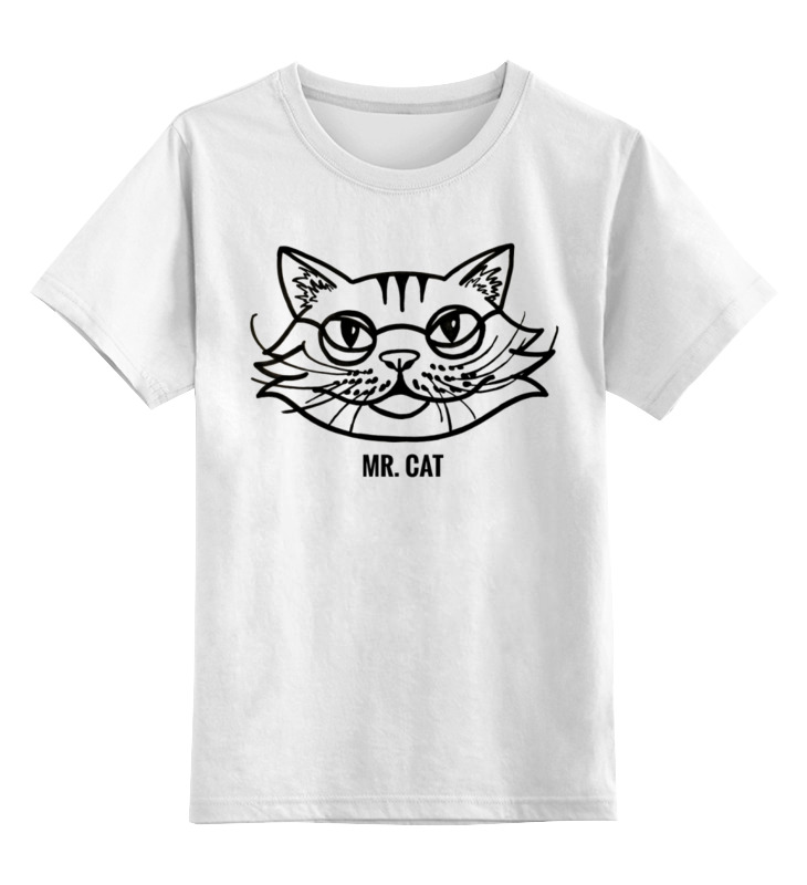 Printio Детская футболка классическая унисекс Мистер кот мужская футболка кот в очках s желтый