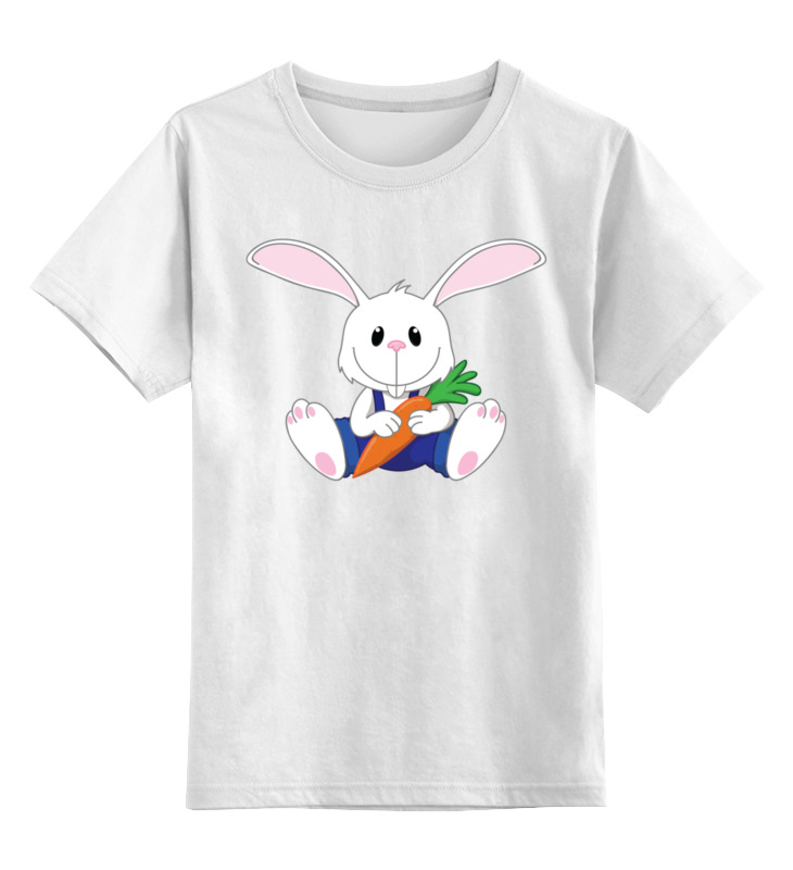 Printio Детская футболка классическая унисекс Кролик-малыш набор белый крольчонок