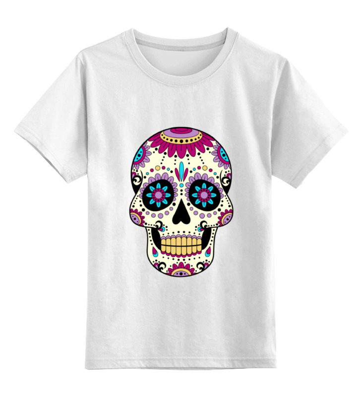 printio детская футболка классическая унисекс мексиканский череп Printio Детская футболка классическая унисекс Мексиканский череп