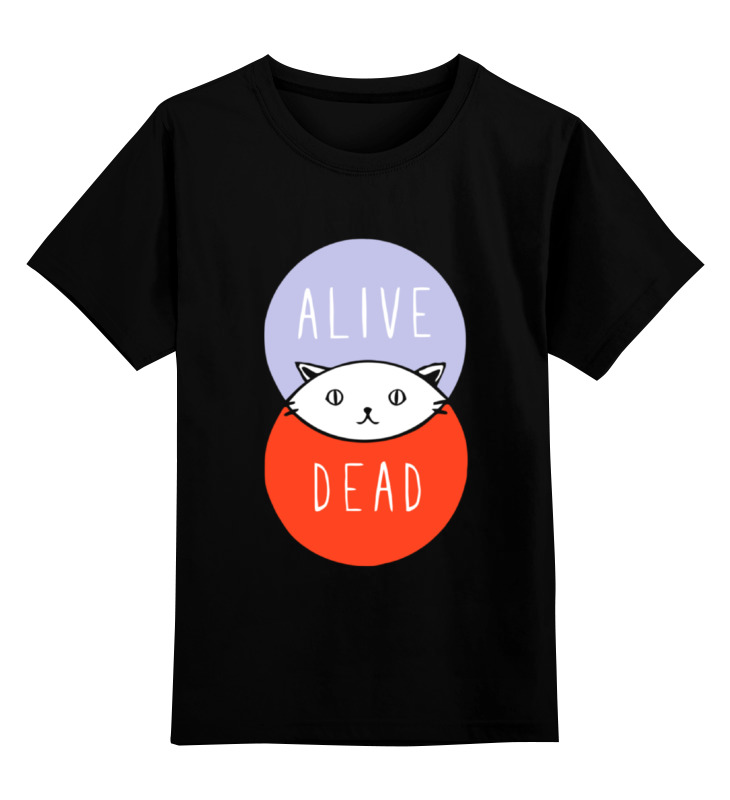 Printio Детская футболка классическая унисекс Кот шрёдингера (живой, мертвый) детская футболка чёрный кот 104 белый