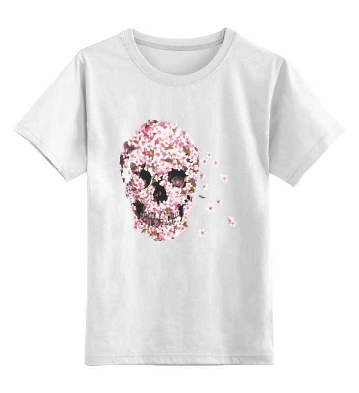 Printio Детская футболка классическая унисекс Цветочный череп