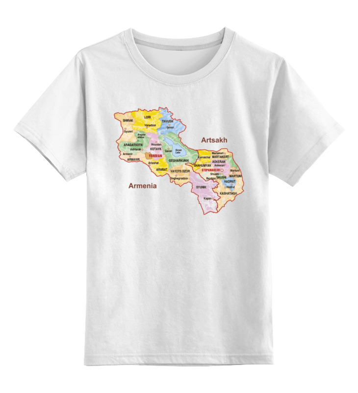 Printio Детская футболка классическая унисекс Карта арцаха