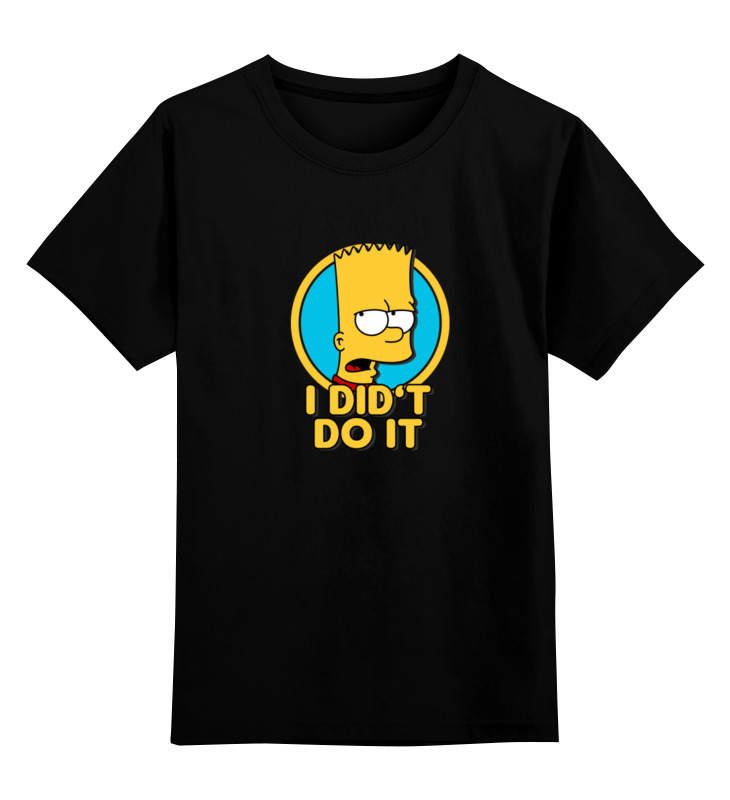 Printio Детская футболка классическая унисекс Барт симпсон. я этого не делал printio свитшот унисекс хлопковый барт симпсон я этого не делал