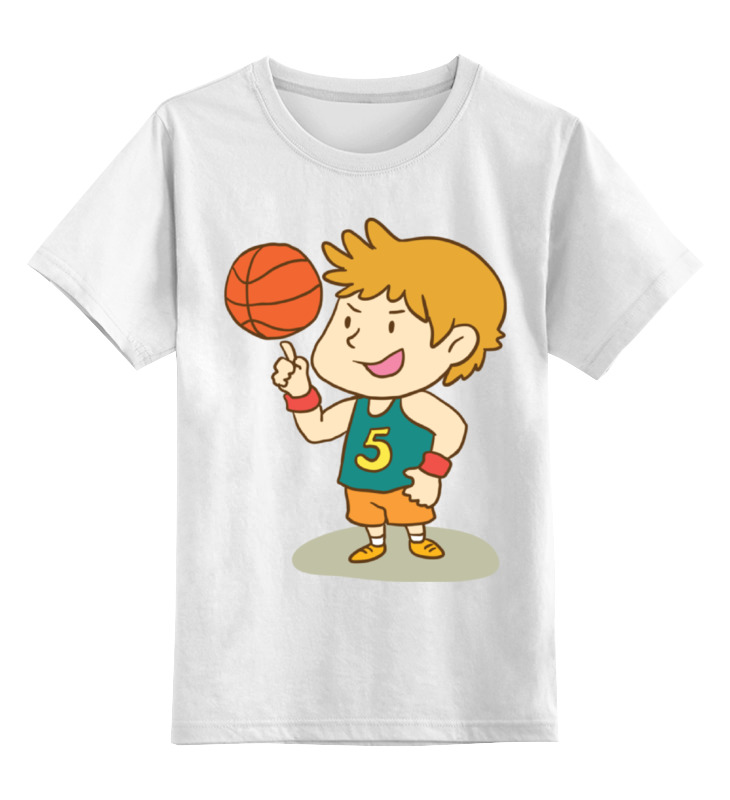 цена Printio Детская футболка классическая унисекс Юный баскетболист