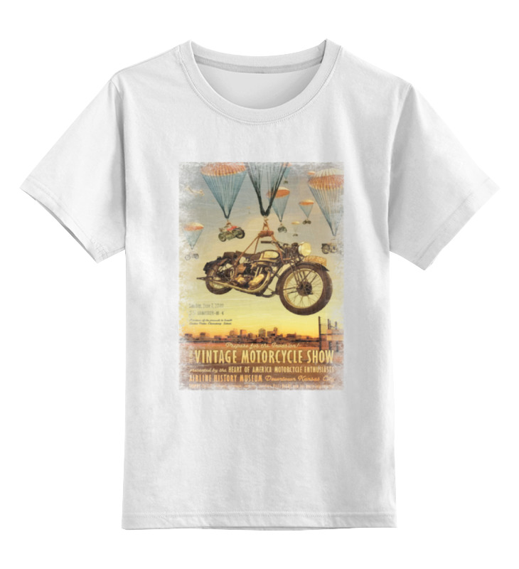 цена Printio Детская футболка классическая унисекс Vintage motorcycle show