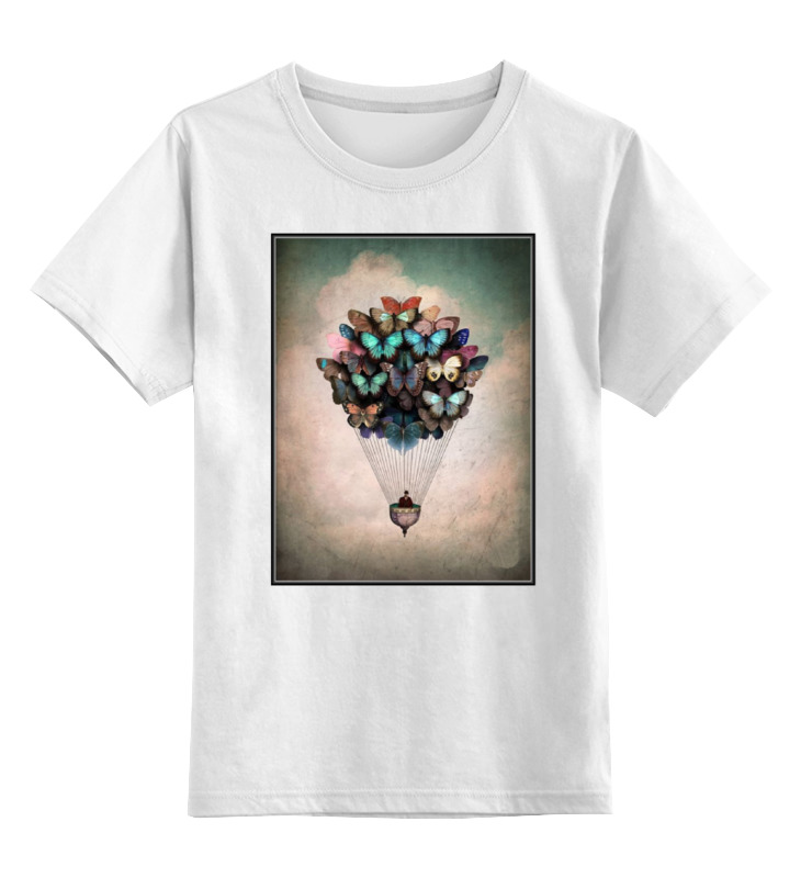 Printio Детская футболка классическая унисекс Воздушный шар/бабочки