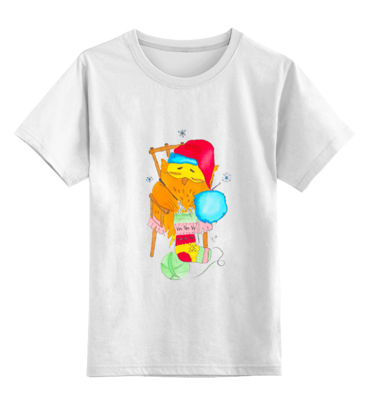 цена Printio Детская футболка классическая унисекс Сова в колпаке