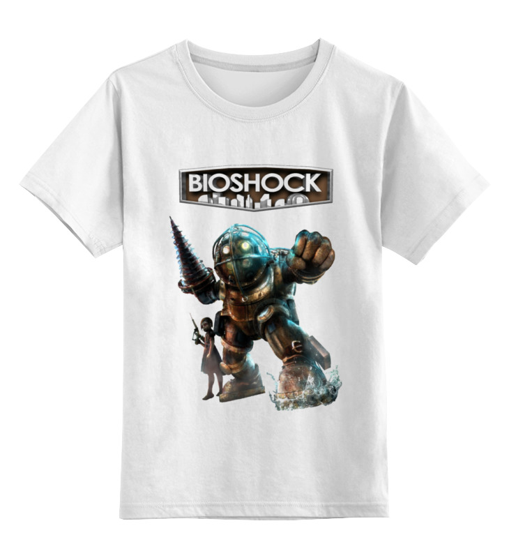 Printio Детская футболка классическая унисекс Bioshock (logo) arcade game japanese t shirt vintage man beach t shirt big printed 100 percent cotton tshirt