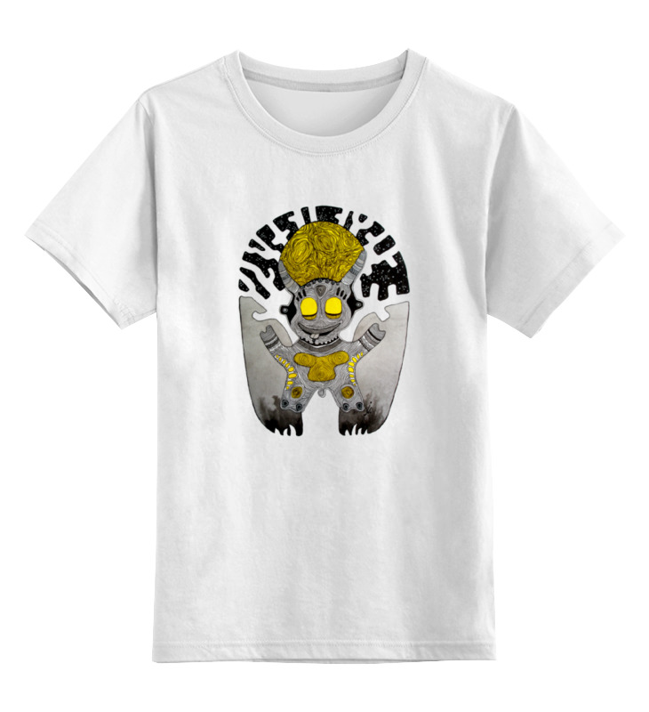 детская футболка забавный монстрик 116 белый Printio Детская футболка классическая унисекс Лунный монстрик