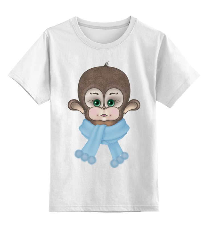 Printio Детская футболка классическая унисекс Обезьянка малышка printio слюнявчик обезьянка малышка