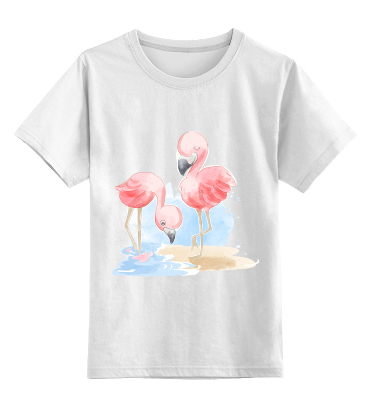 Printio Детская футболка классическая унисекс Два маленьких фламинго