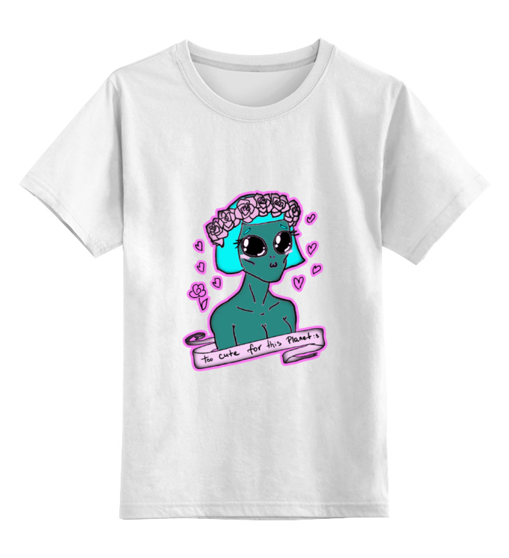 Printio Детская футболка классическая унисекс Cute alien printio майка классическая crystal castles