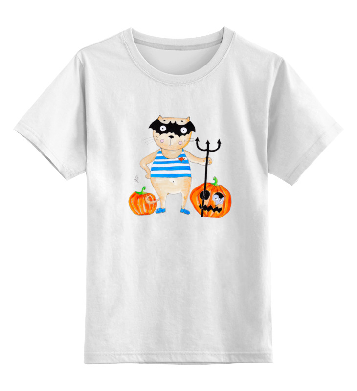 Printio Детская футболка классическая унисекс Совсем не страшно детская футболка кот на скейтборде 116 белый