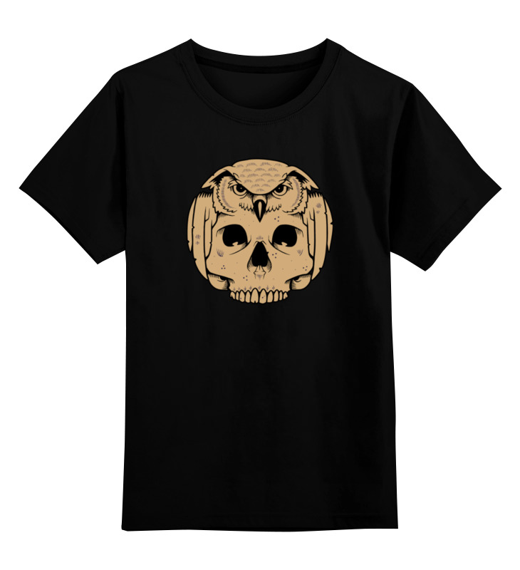 Printio Детская футболка классическая унисекс Owl scull / сова и череп