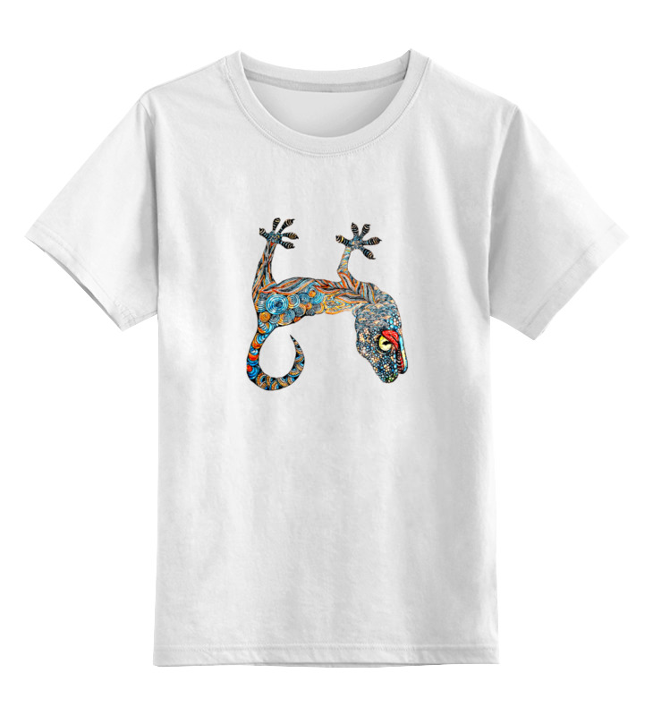 Printio Детская футболка классическая унисекс Яркий геккон