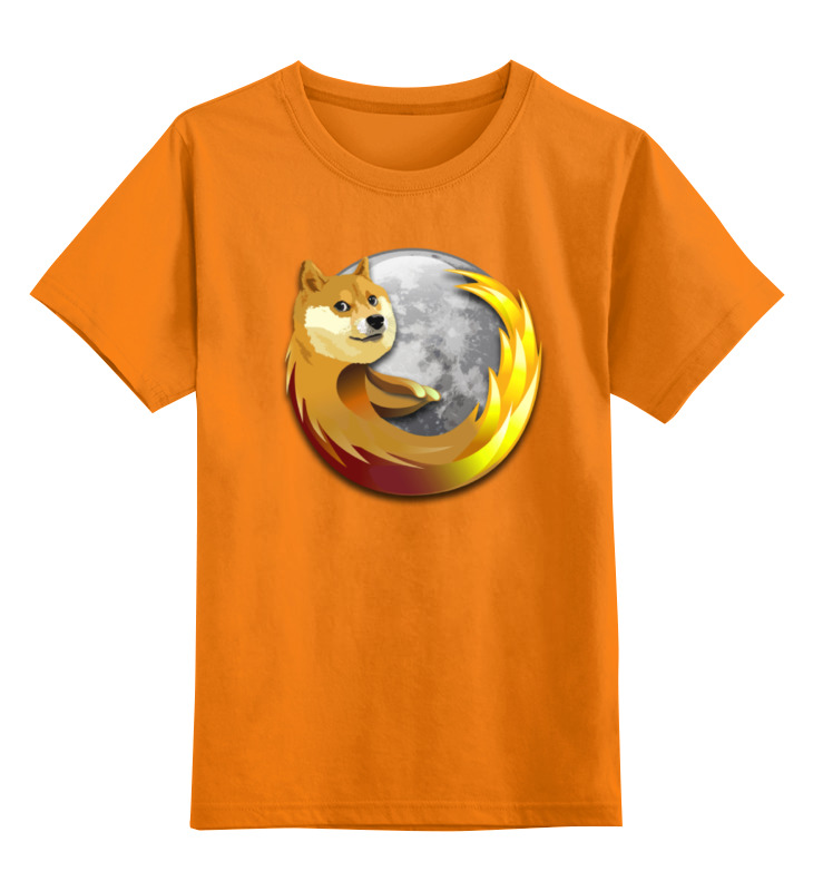 Printio Детская футболка классическая унисекс Doge firefox