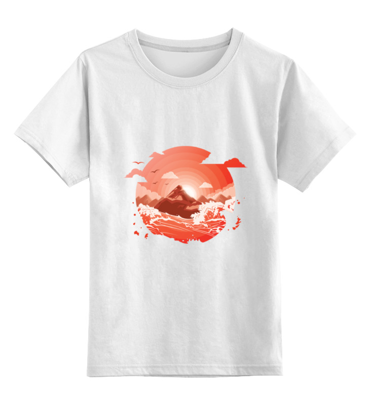 Printio Детская футболка классическая унисекс Красный рассвет над горами