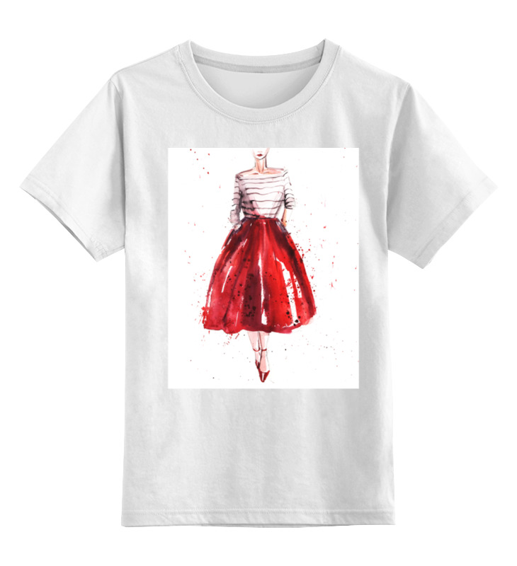Printio Детская футболка классическая унисекс Red skirt, red lips детская футболка девушка в абстракции 104 белый