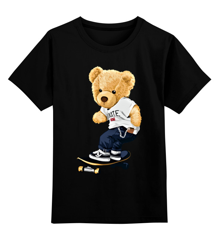 Printio Детская футболка классическая унисекс Мишка на скейте