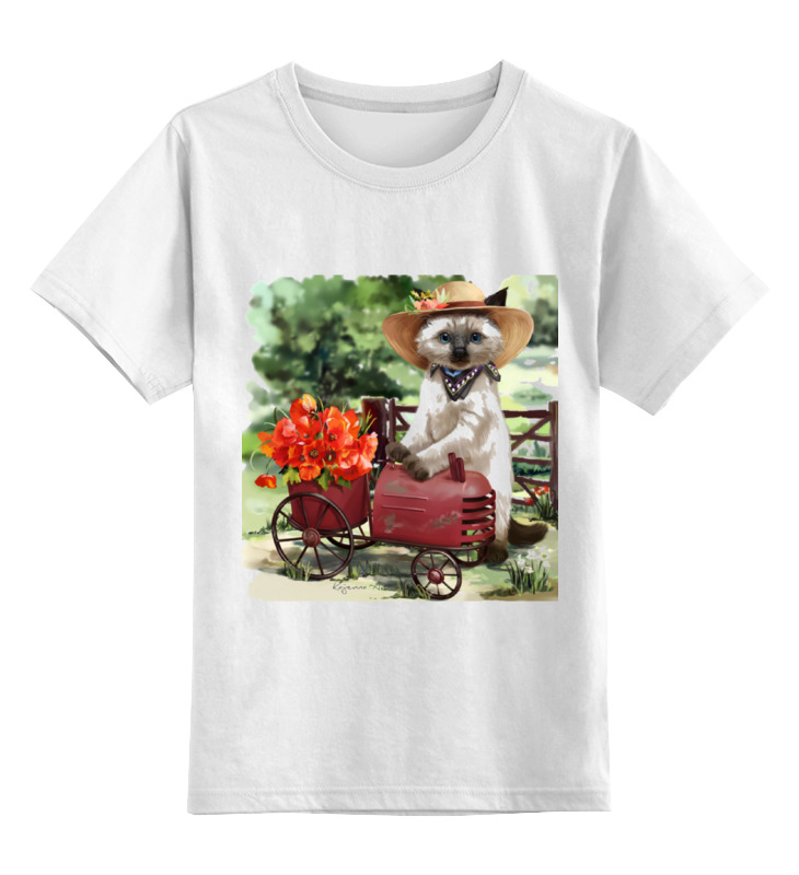 Printio Детская футболка классическая унисекс Цветочница детская футболка лягушка в шляпке мухомор 116 белый