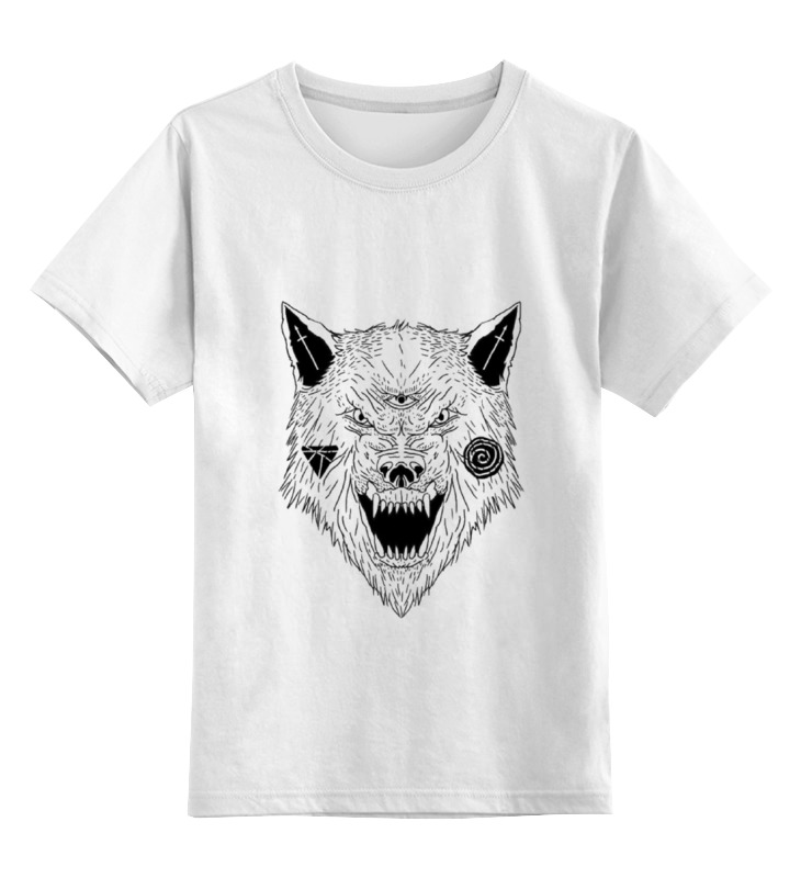 Printio Детская футболка классическая унисекс Серый волк