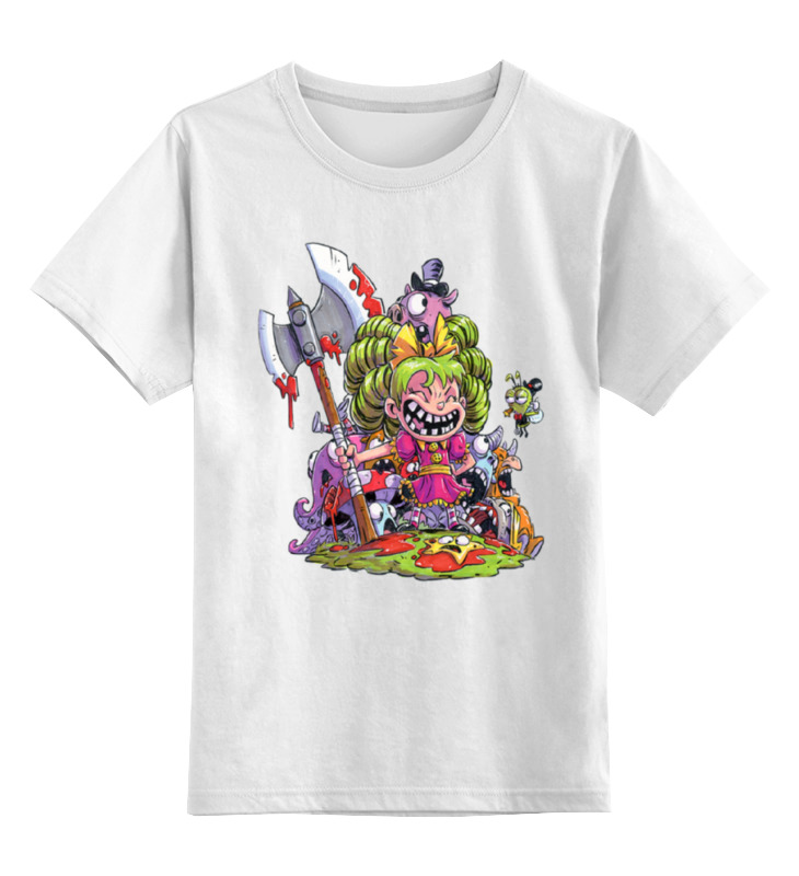 Printio Детская футболка классическая унисекс Девочка с секирой между плахой и секирой