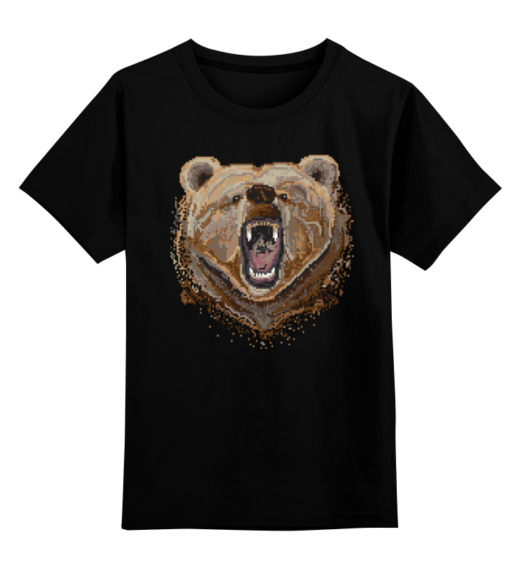 Printio Детская футболка классическая унисекс Пиксельный медведь