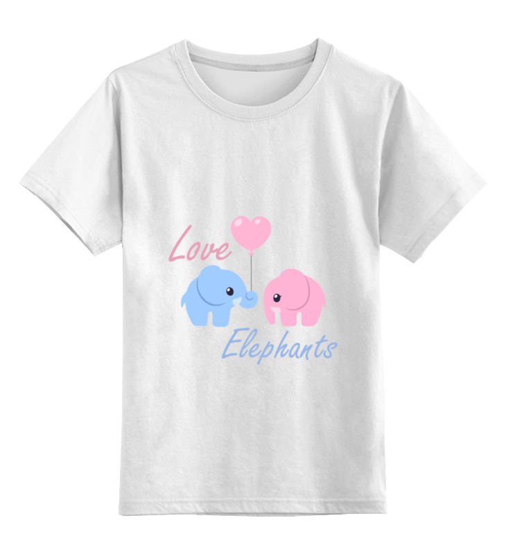 Printio Детская футболка классическая унисекс Love elephants