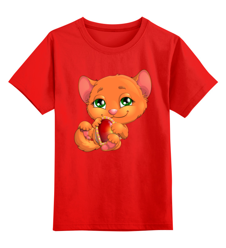 printio детская футболка классическая унисекс котенок с клубком Printio Детская футболка классическая унисекс Котенок