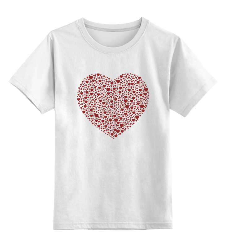 Printio Детская футболка классическая унисекс Сердца в сердце серая