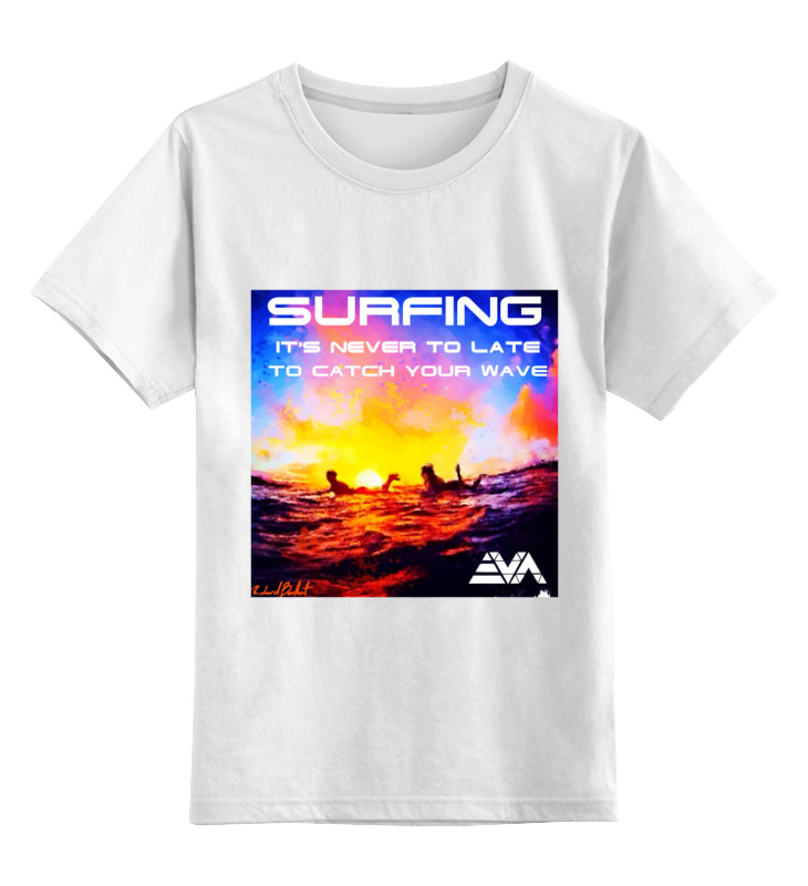 Printio Детская футболка классическая унисекс Серфинг на закате