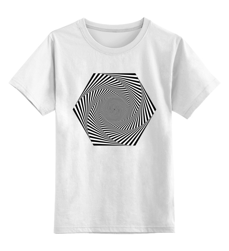 Printio Детская футболка классическая унисекс Оптическая иллюзия (чёрно-белая и цветная)