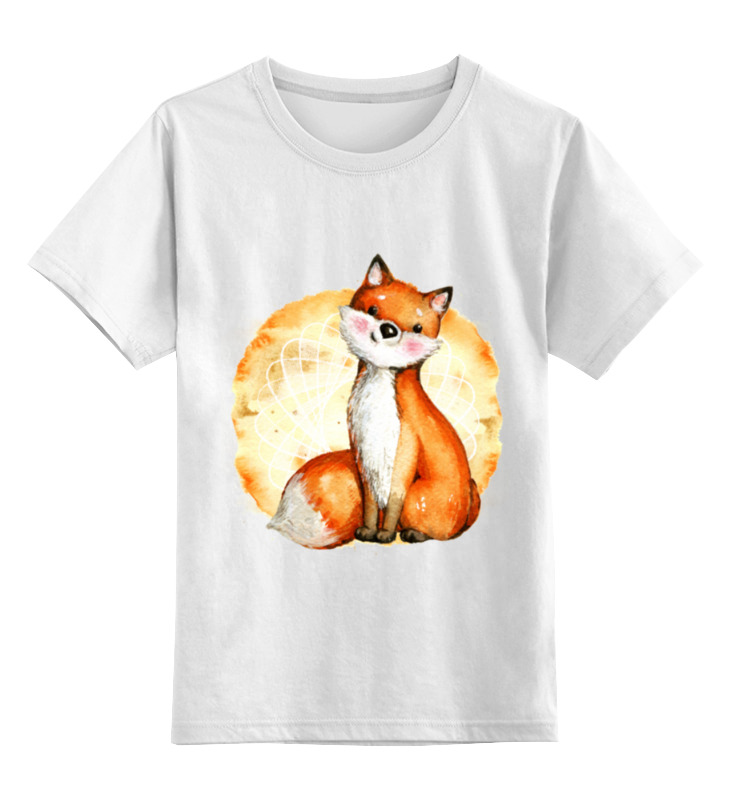 Printio Детская футболка классическая унисекс симпатичный лисенок на белом фоне printio детская футболка классическая унисекс симпатичный лисенок на оранжевом фоне