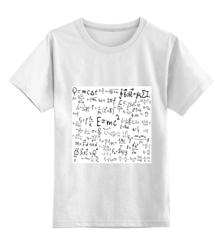 Printio Детская футболка классическая унисекс Формулы по физике printio футболка классическая формулы по физике