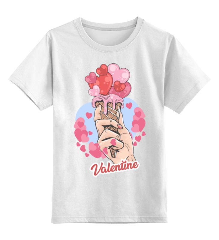 Printio Детская футболка классическая унисекс Valentine's day детская футболка бабочка с сердечками 116 белый