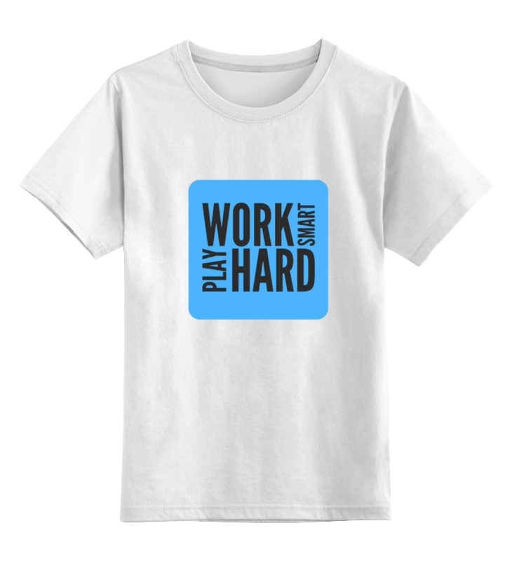 Printio Детская футболка классическая унисекс Work smart коробка hard work