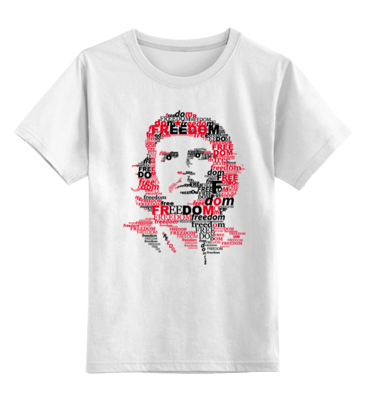 Printio Детская футболка классическая унисекс Чегевара, текстовый арт printio толстовка wearcraft premium унисекс чегевара текстовый арт
